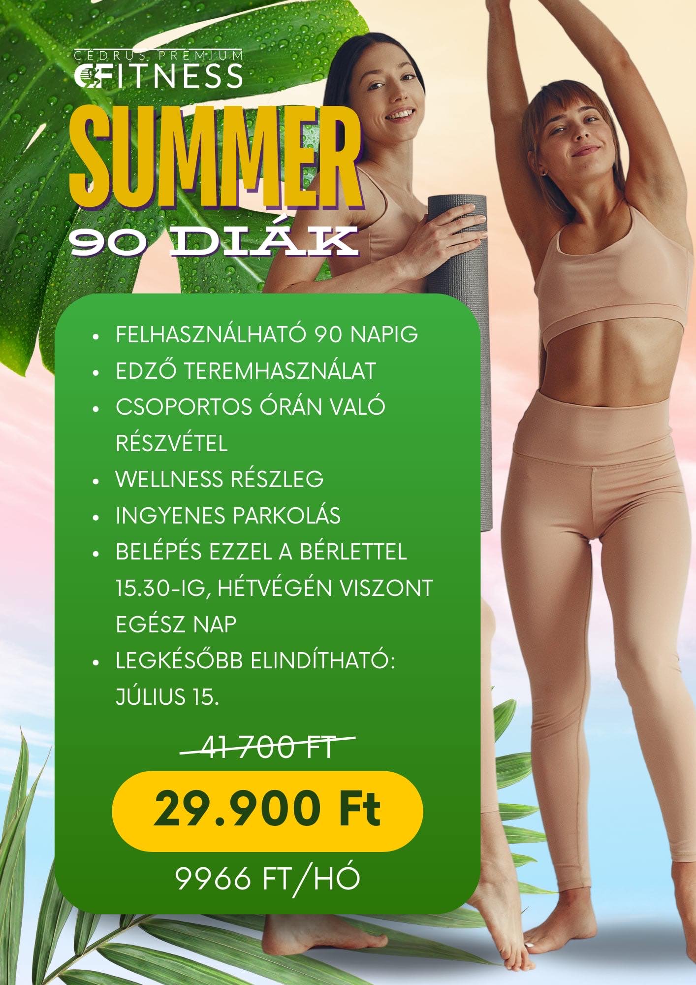 SUMMER DIÁK 90 napos kombinált bérlet 2024