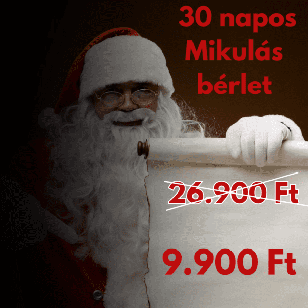 30 napos Mikulás bérlet