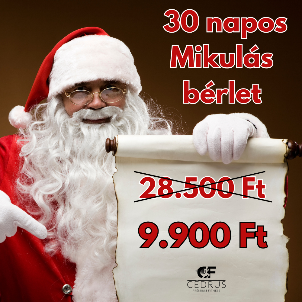 30 napos Mikulás bérlet