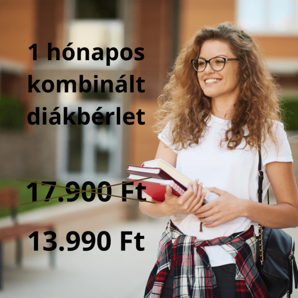 1 hónapos kombinált diákbérlet