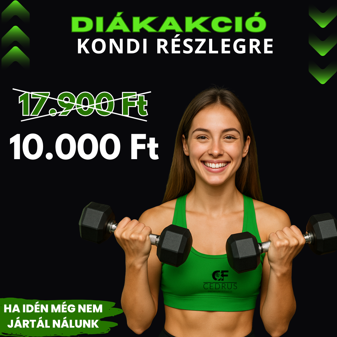 1 hónapos diákbérlet kondi részlegre