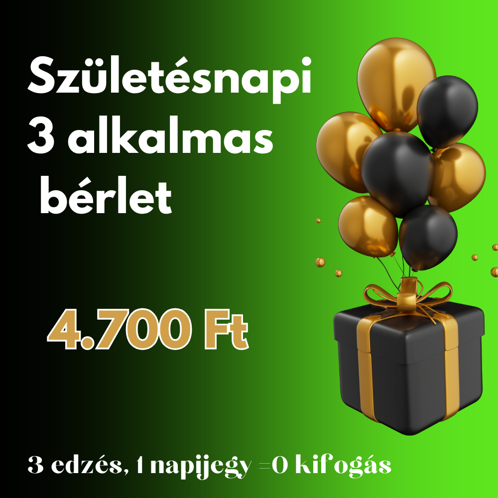 Születésnapi 3 alkalmas bérlet