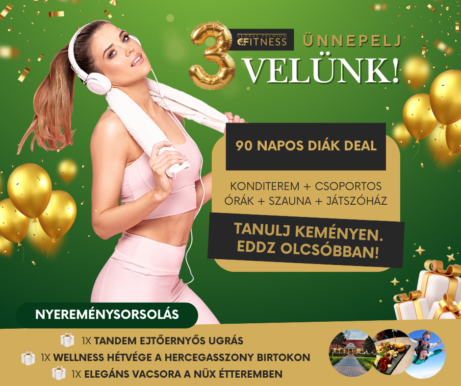 90 napos diák deal kombinált születésnapi bérlet 2025