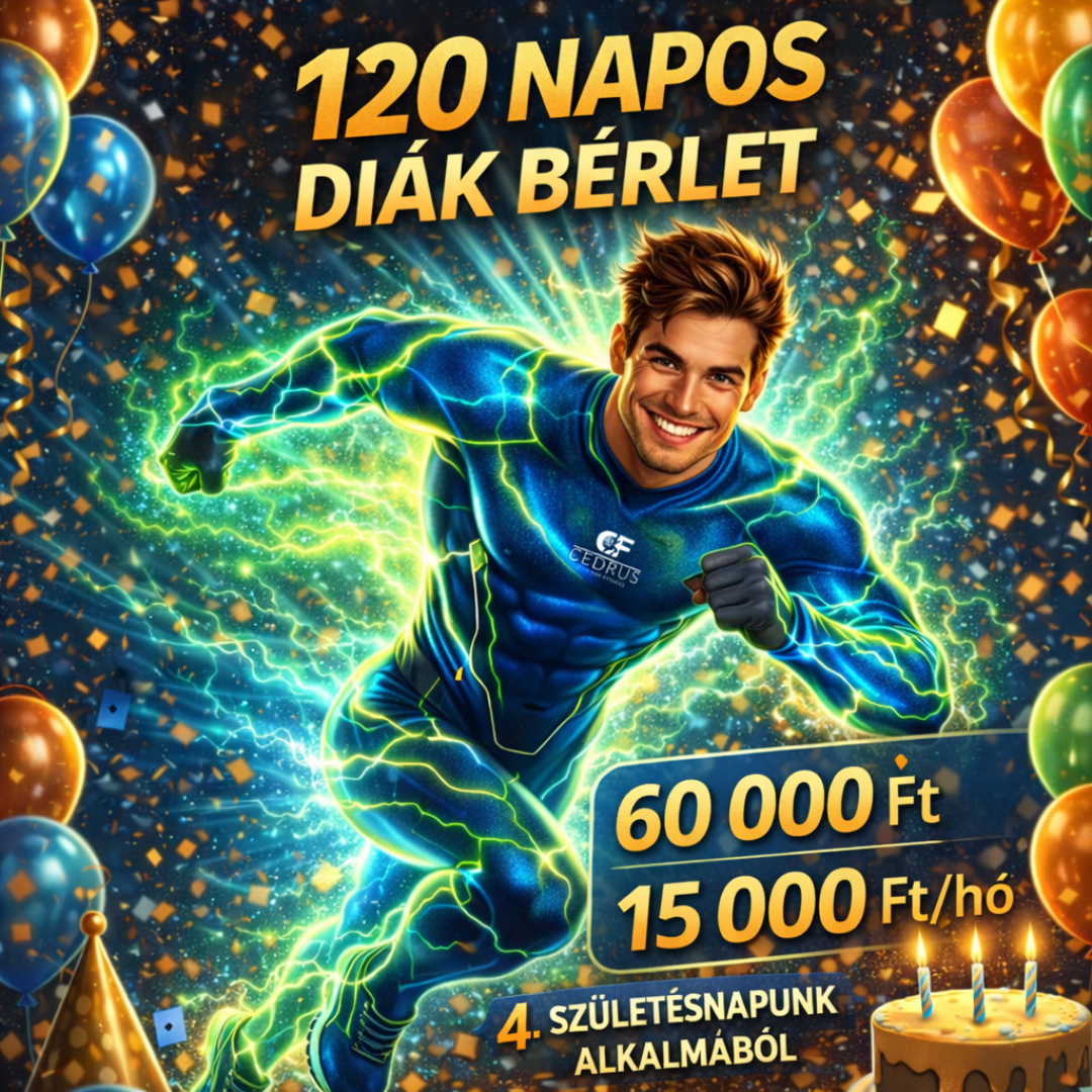 Születésnapi akció - Diák 120 napos bérlet